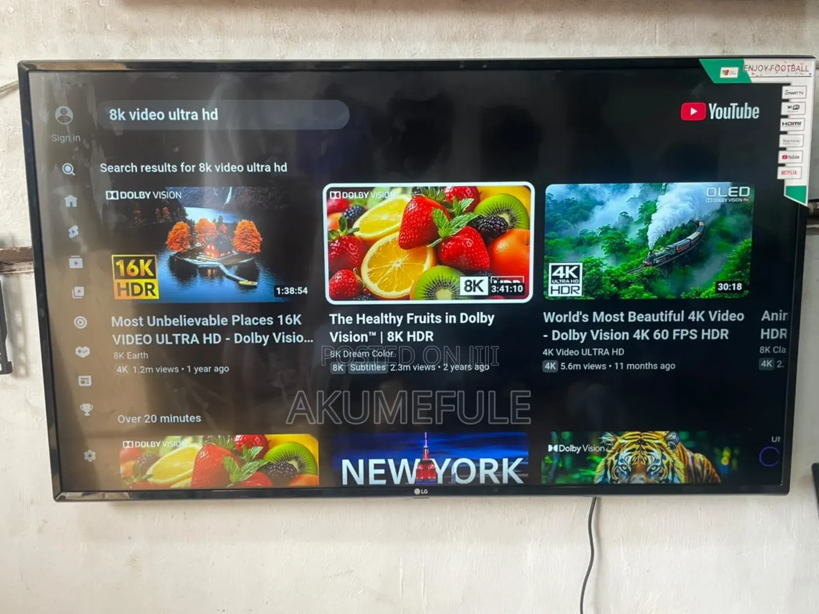 LG Smart TV 49 Inches Display With Free Netflix Account and YouTube