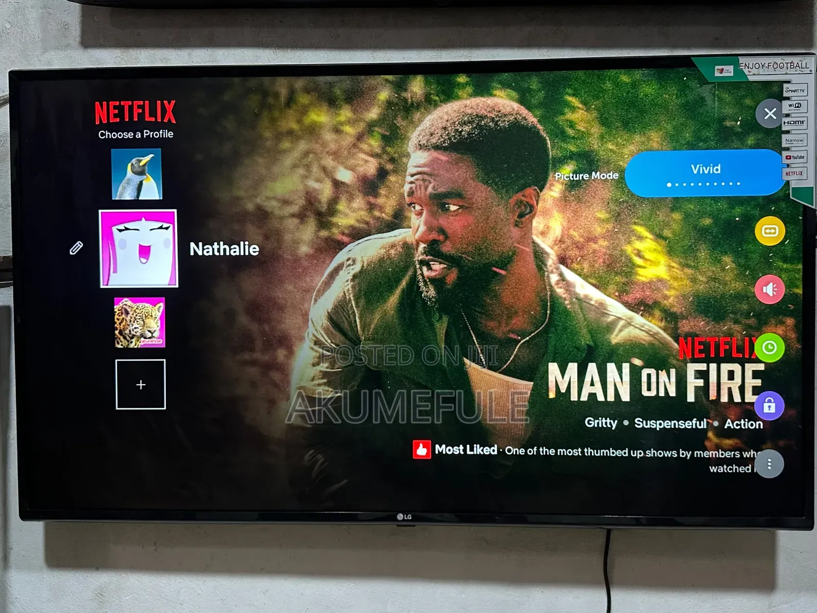 LG Smart TV 49 Inches Display With Free Netflix Account and YouTube