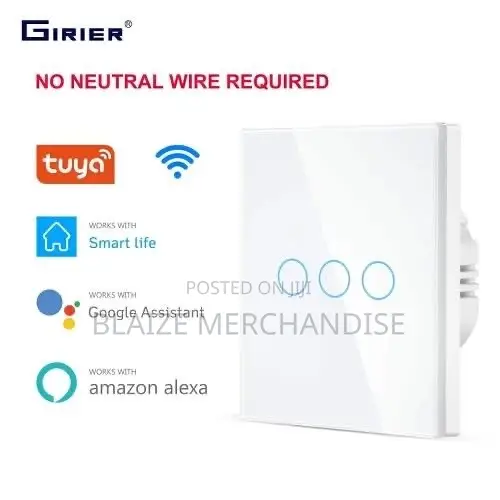 3-Gang Tuya Wi-Fi Smart Light Switch