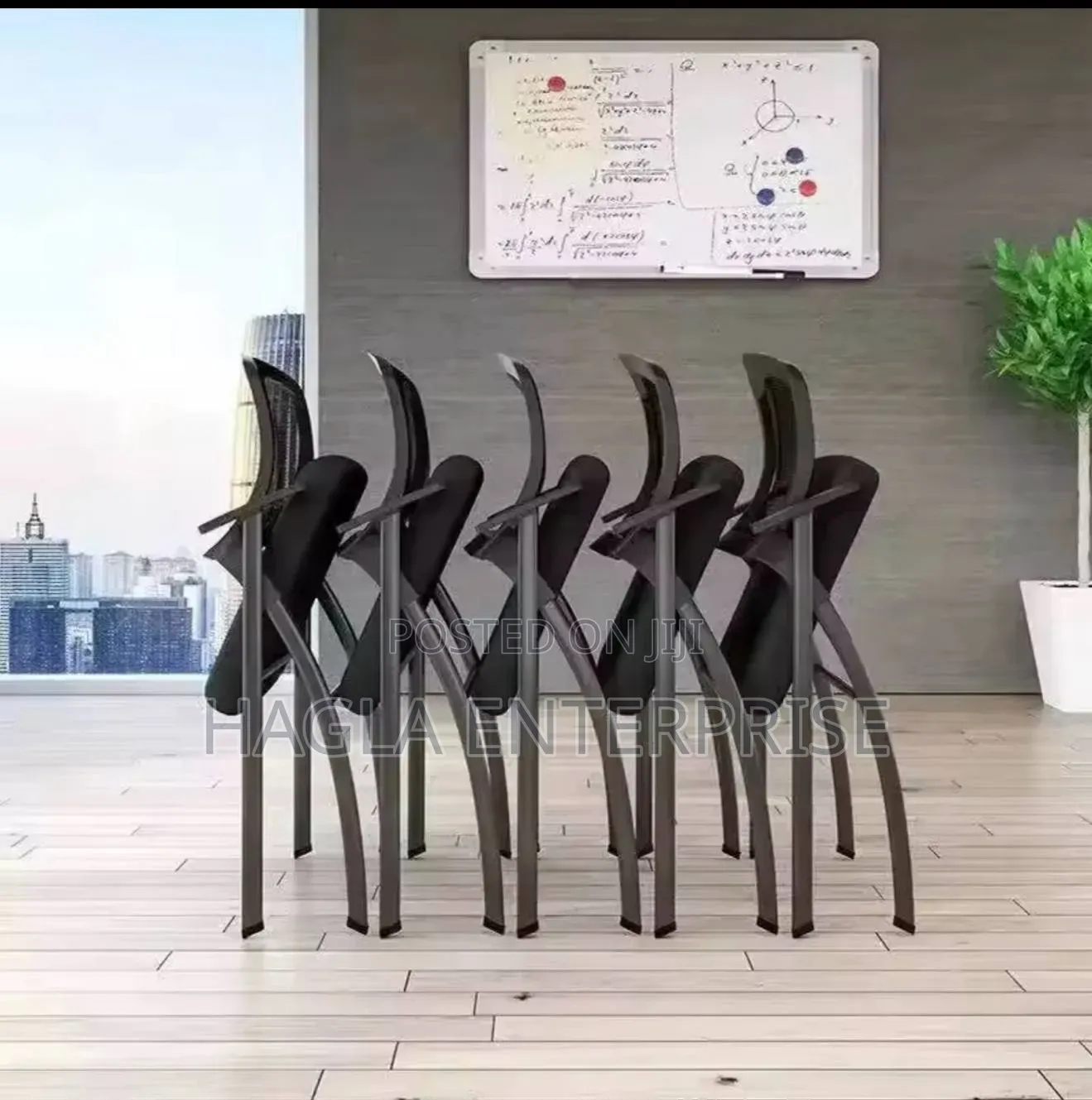 Modern Office Chair With an Attached Writing Tablet/Desk