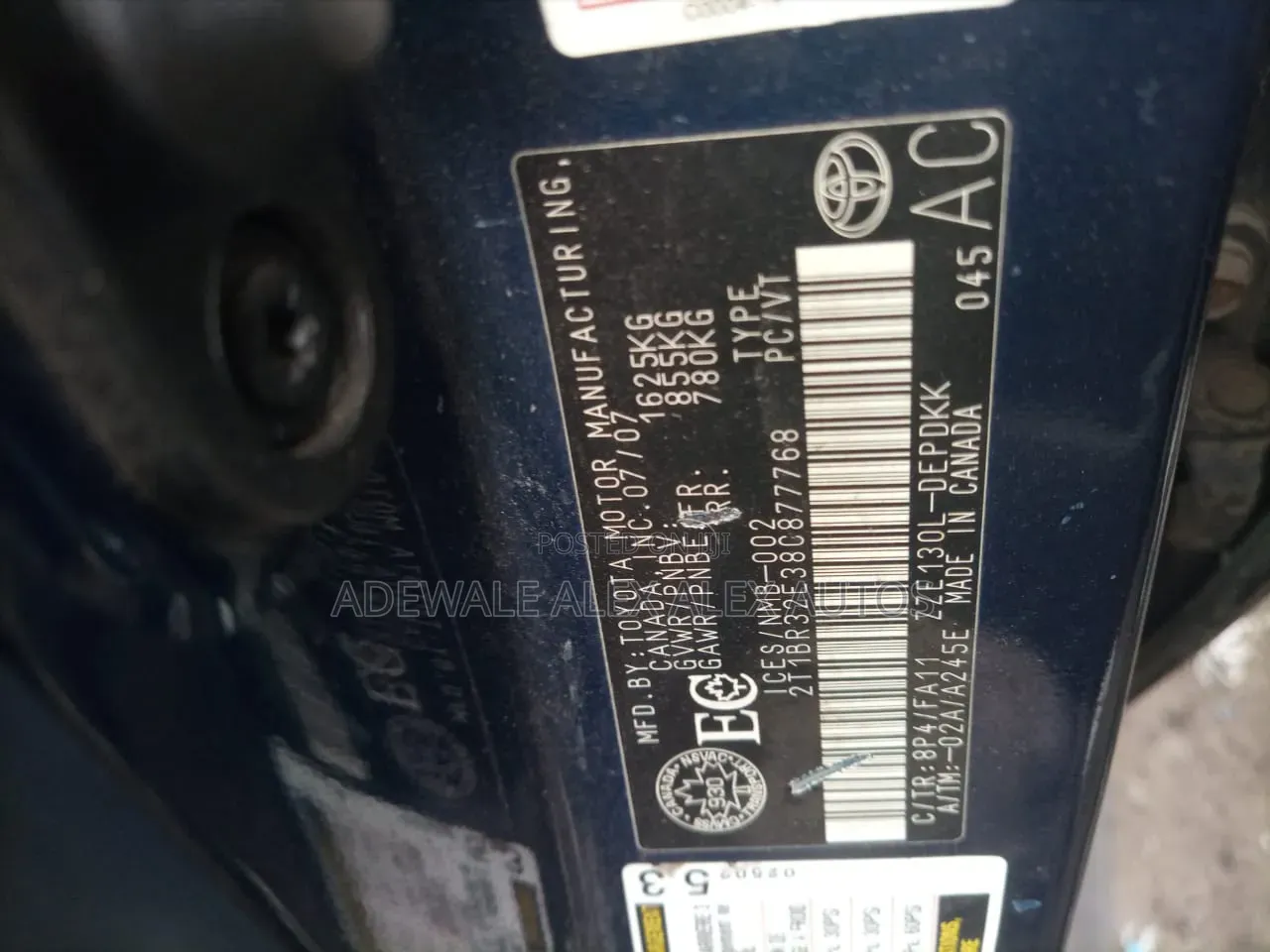 Toyota Corolla 2008 Black
