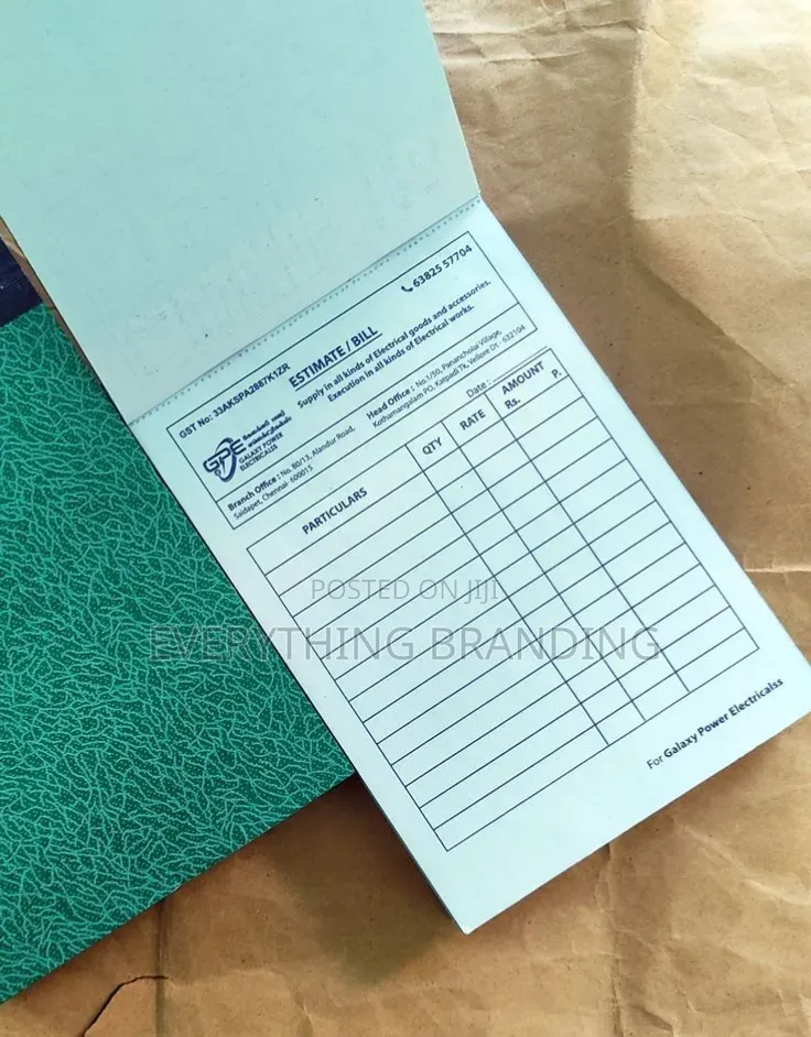 School Fees Institution Receipt Book Printing A5 NCR 5 Copies