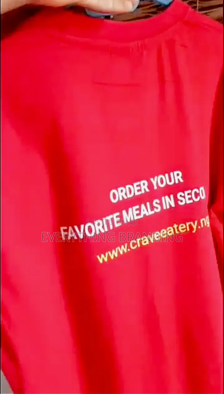 Restaurants, Cafe and Juice Stores Branded Round Neck Shirts Printing