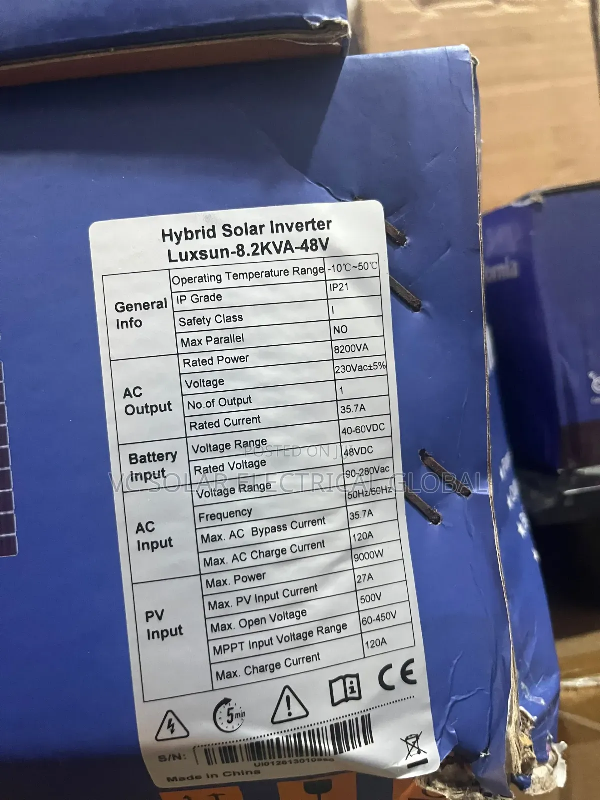 8kva Luxsun 48v Hybrid Inverter