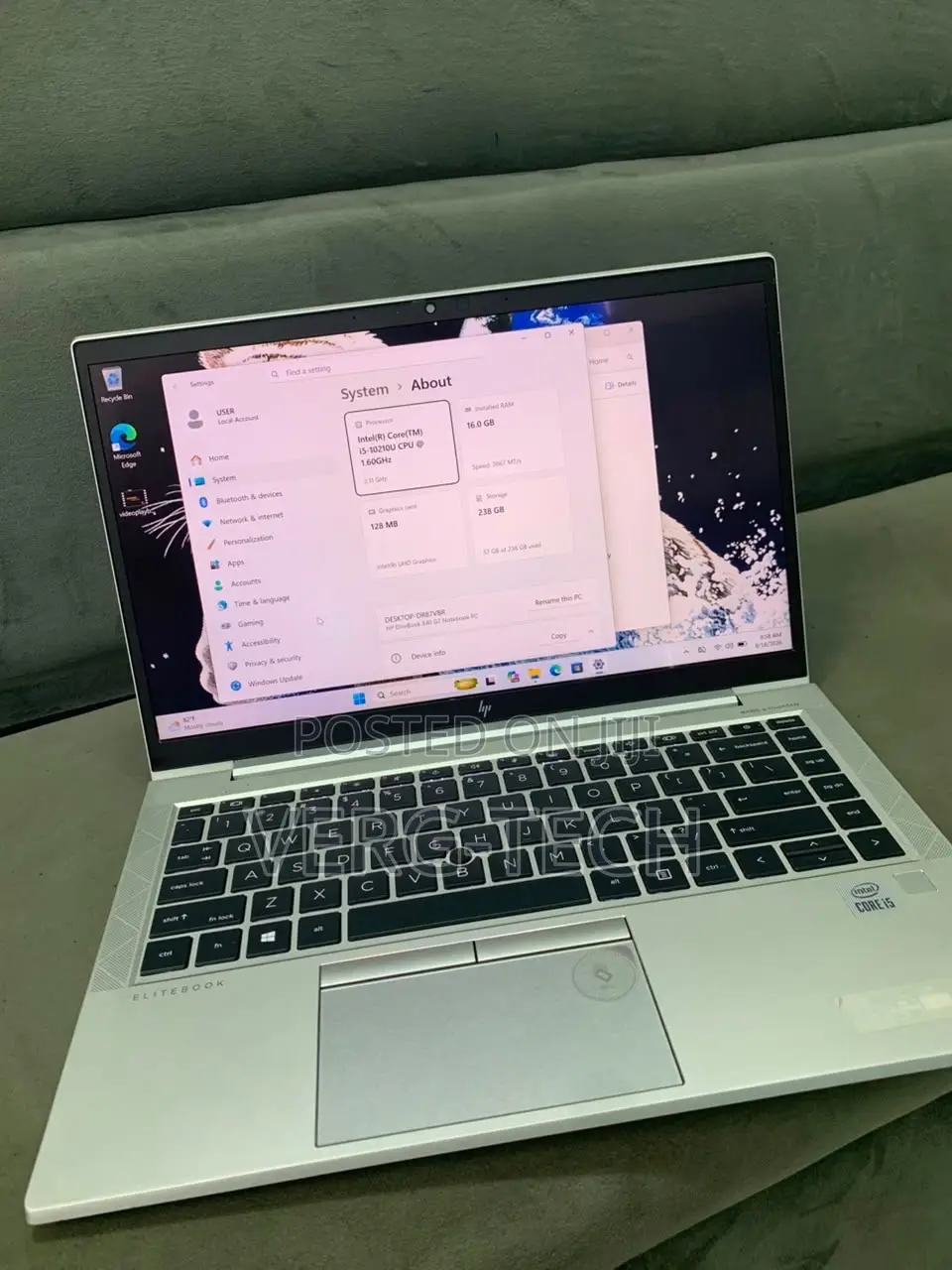 Laptop HP EliteBook 840 G7 16GB Intel Core i5 SSD 256GB