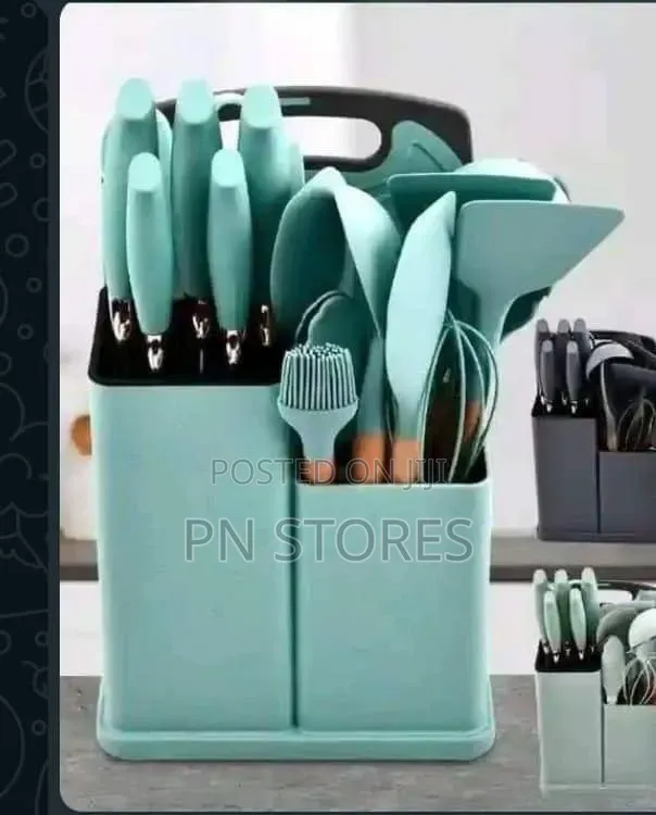 19pcs Silicone Cooking Spoon and Knife Set