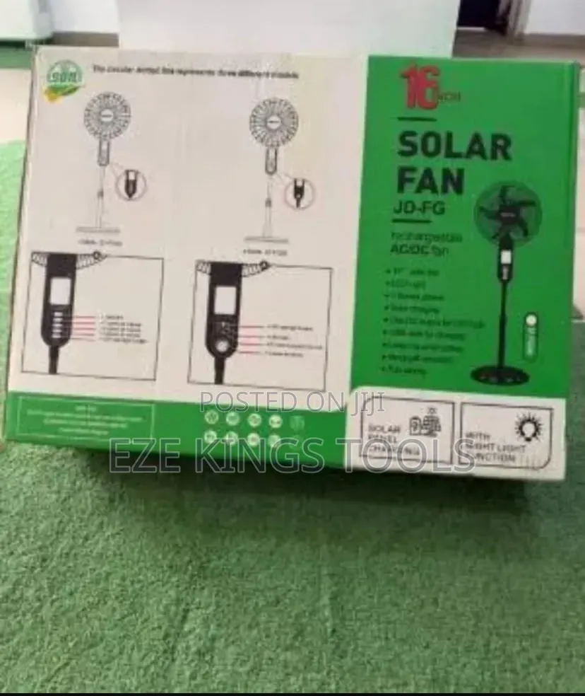 JD Jindian 16-Inch Solar Rechargeable Fan