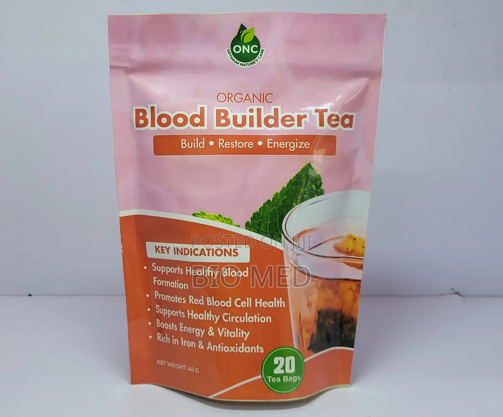 ONC Organic Blood Builder Tea – 20 Tea Bags