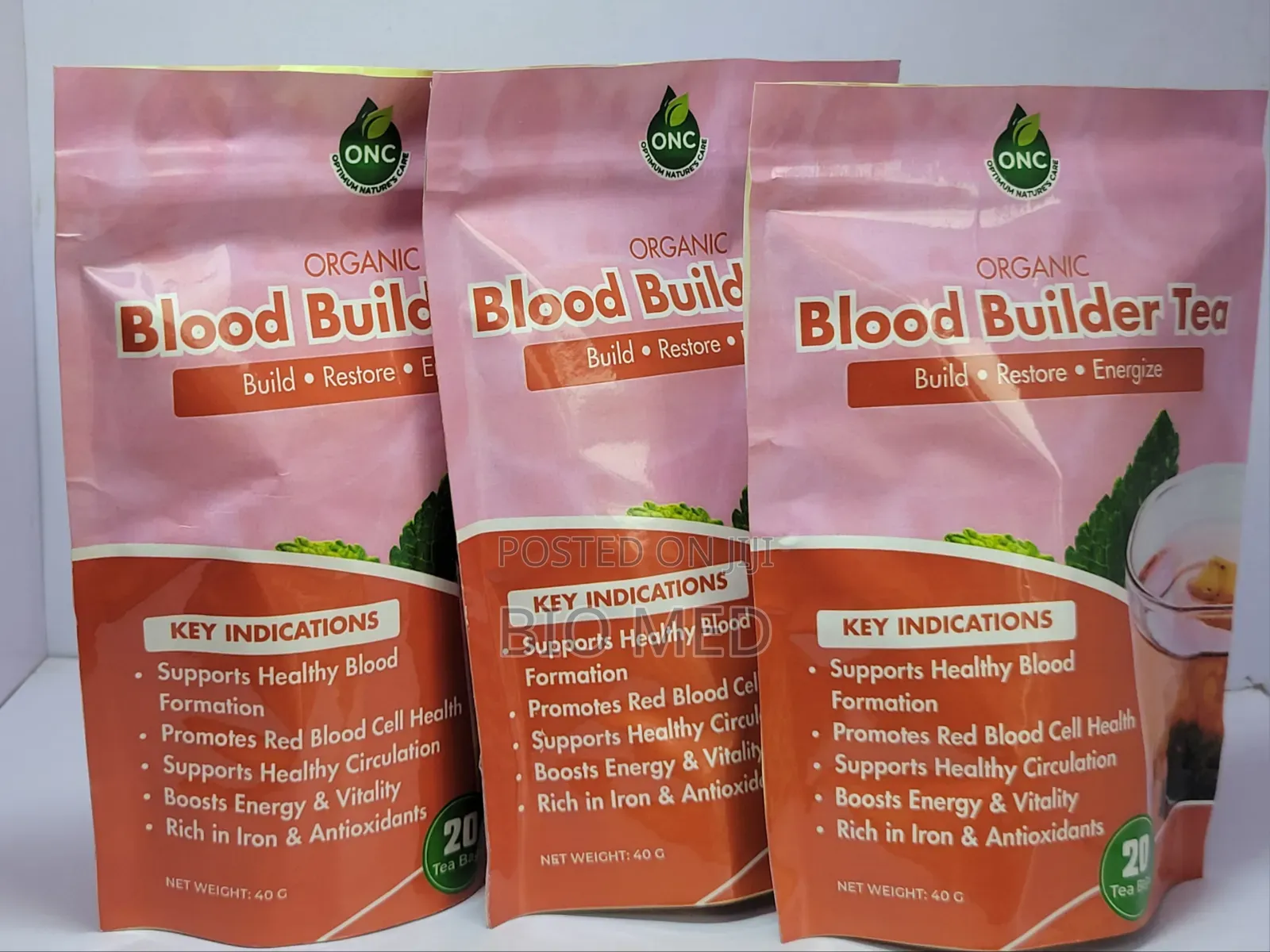 ONC Organic Blood Builder Tea – 20 Tea Bags