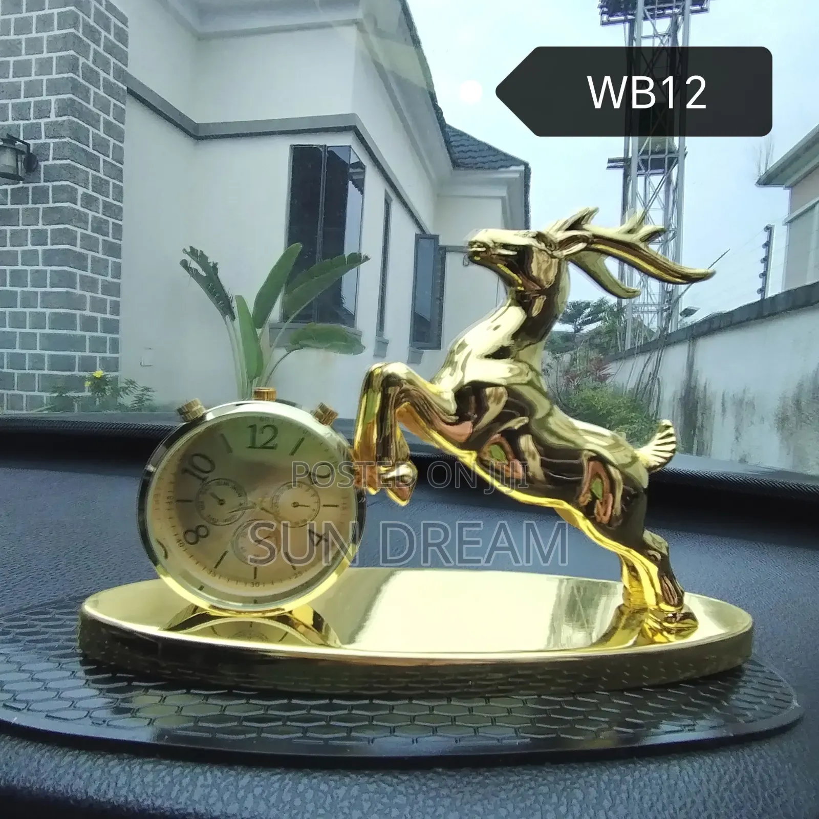 Car Home Decoration Car Accessories Golden Deer Clock Men Gift