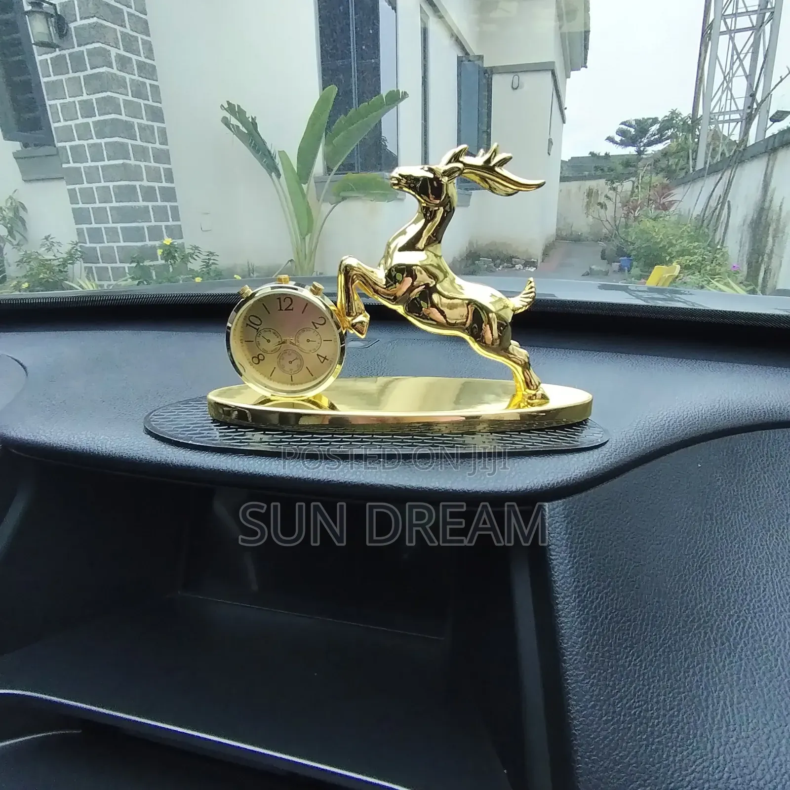 Car Home Decoration Car Accessories Golden Deer Clock Men Gift