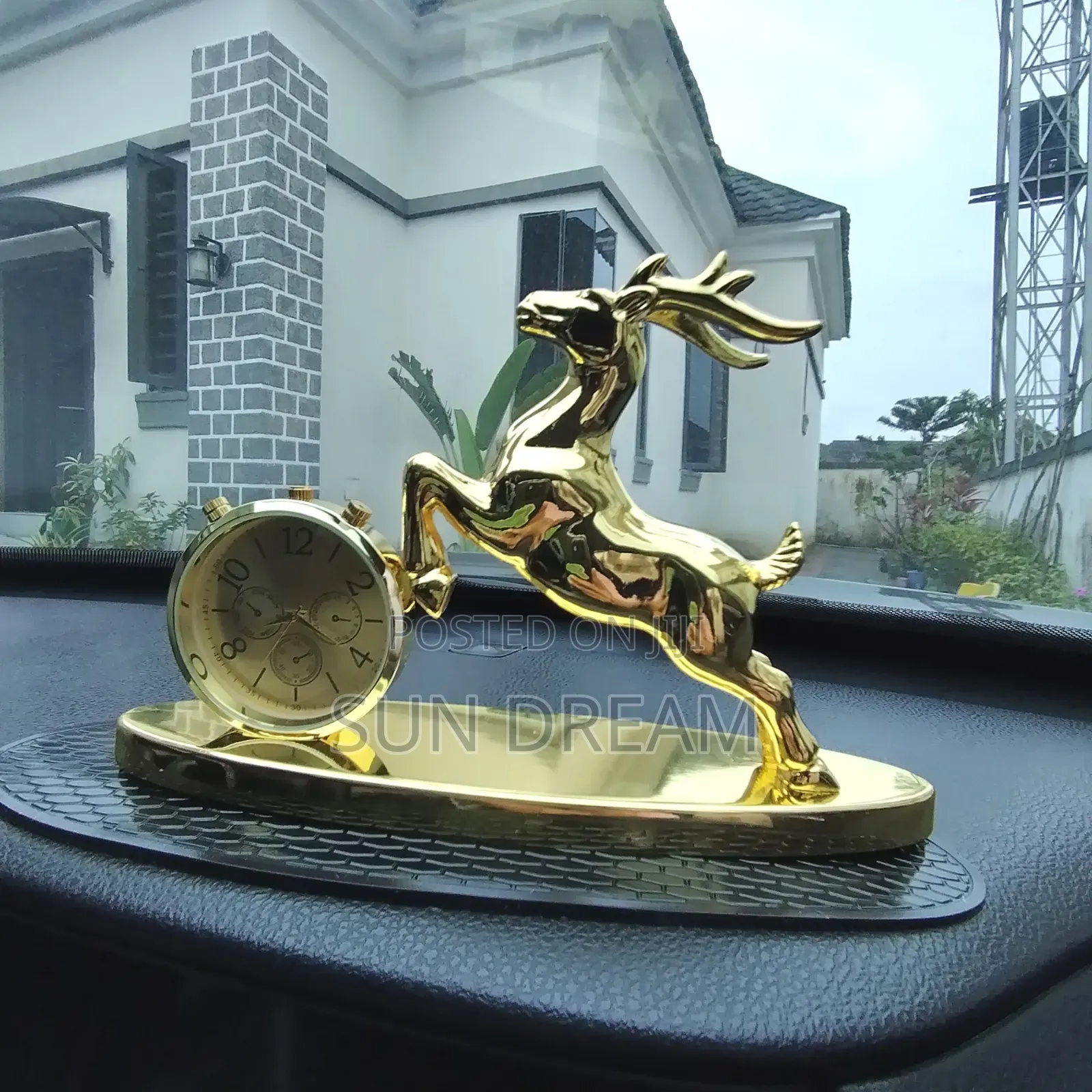 Car Home Decoration Car Accessories Golden Deer Clock Men Gift