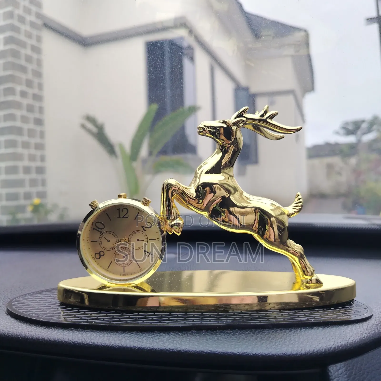 Car Home Decoration Car Accessories Golden Deer Clock Men Gift