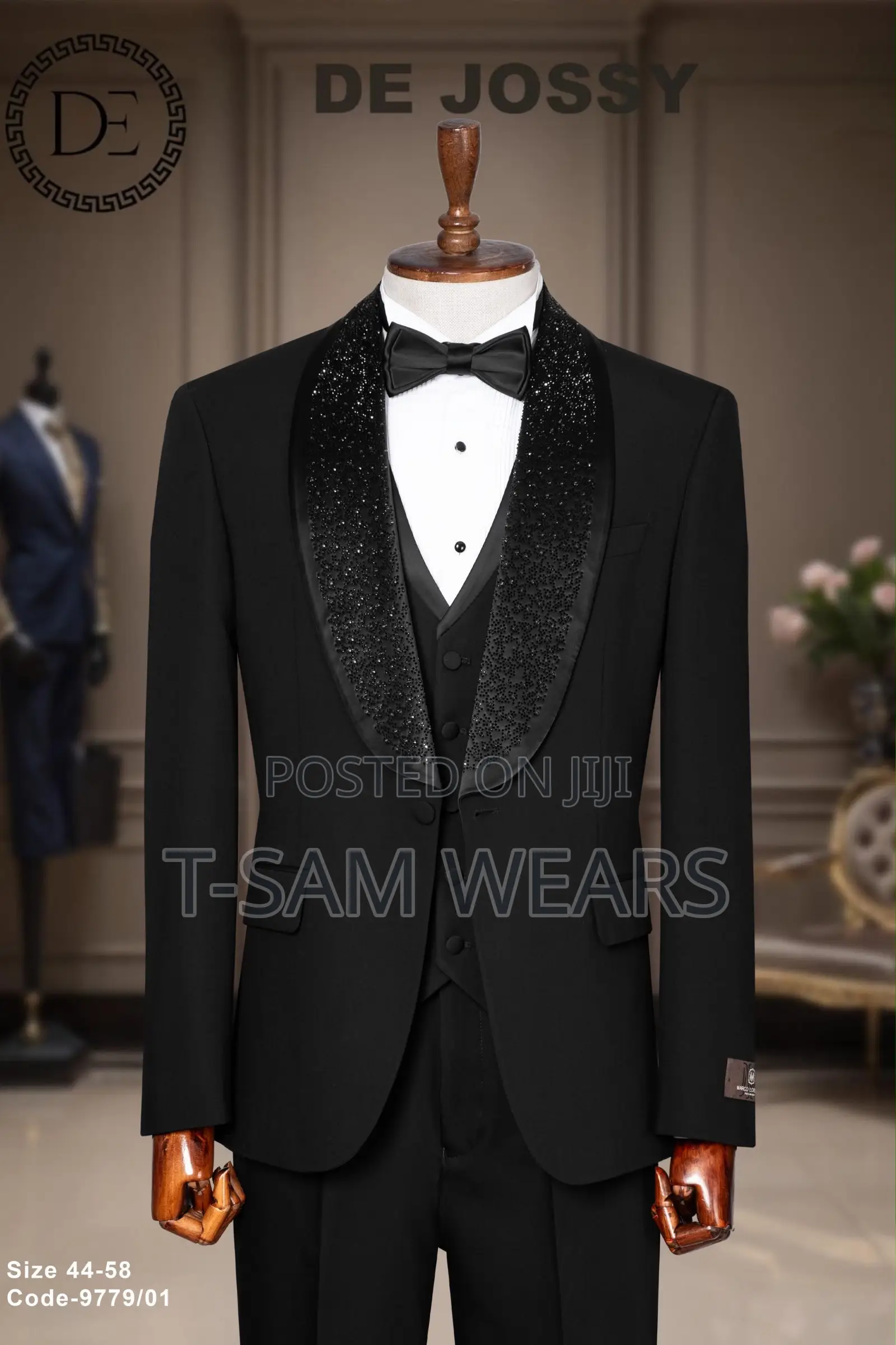 Marcos Lorenzo Designer Ceremonial Suit With Palazzo Trousers