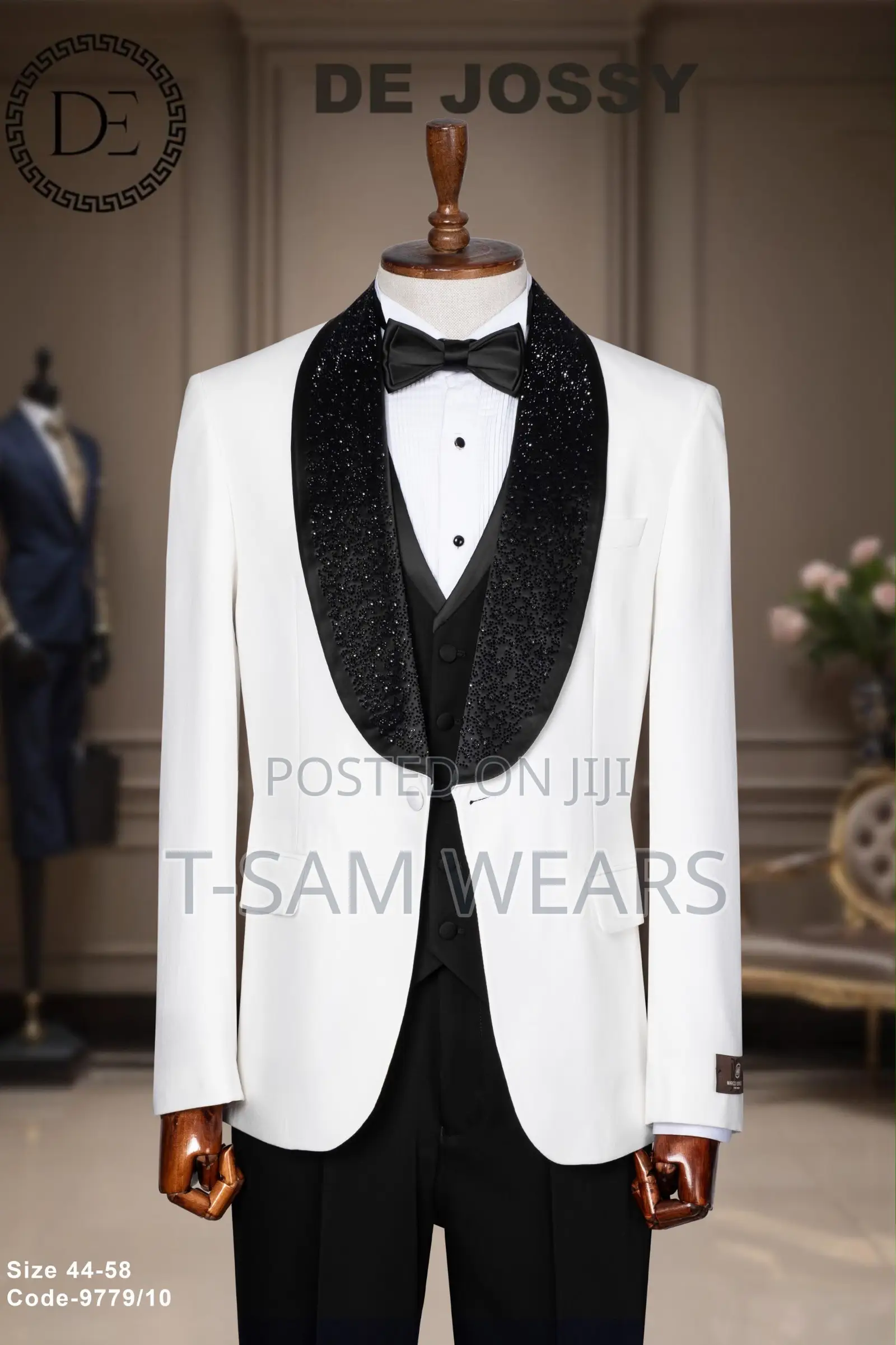 Marcos Lorenzo Designer Ceremonial Suit With Palazzo Trousers