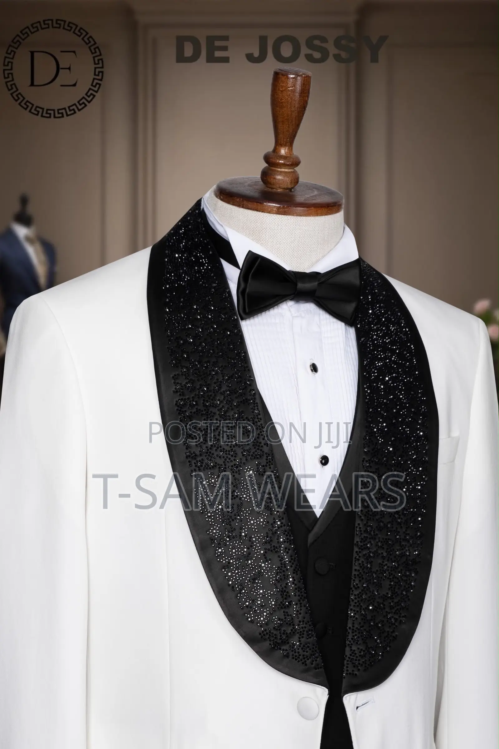 Marcos Lorenzo Designer Ceremonial Suit With Palazzo Trousers
