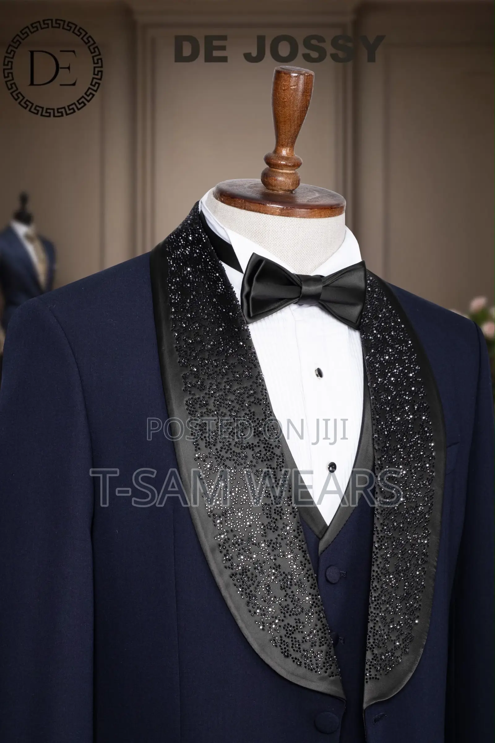Marcos Lorenzo Designer Ceremonial Suit With Palazzo Trousers