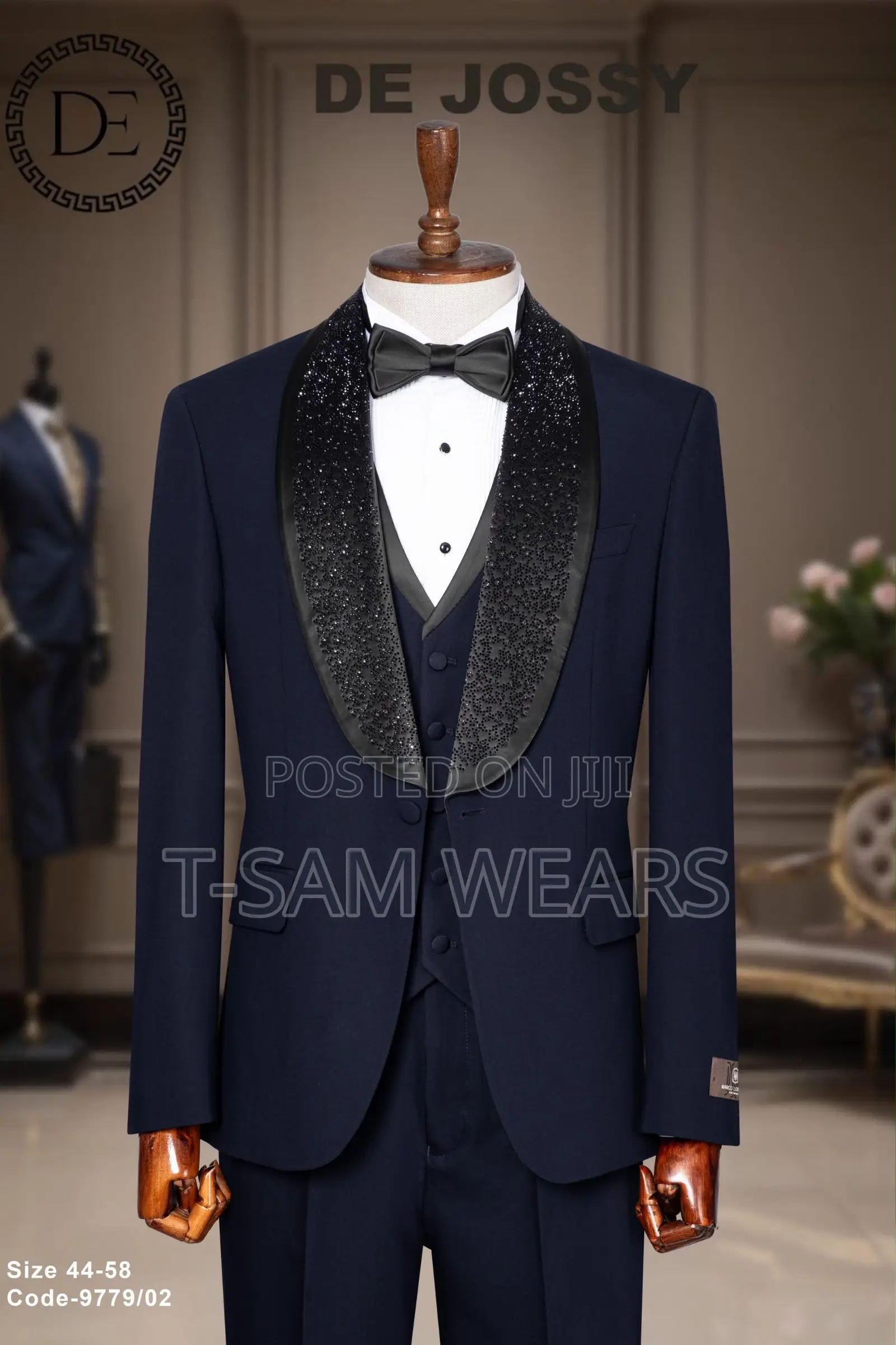 Marcos Lorenzo Designer Ceremonial Suit With Palazzo Trousers
