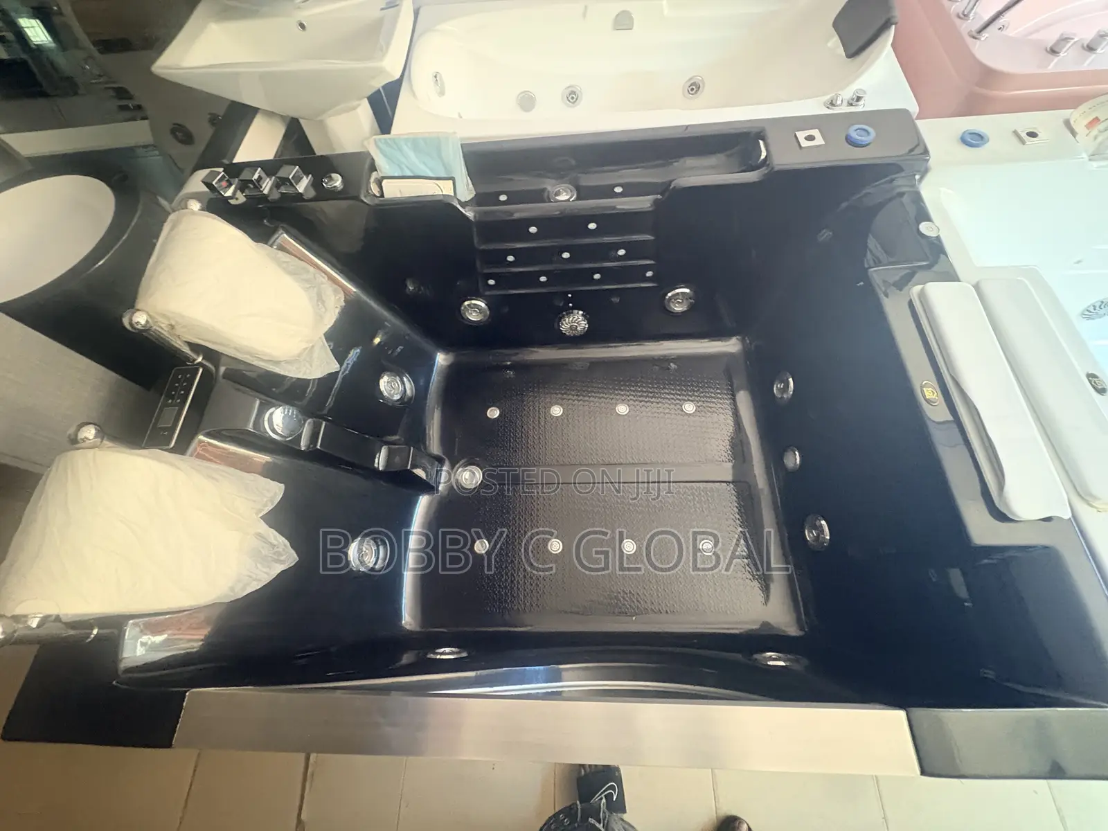 Black Luxury Jacuzzi With Built-in Television