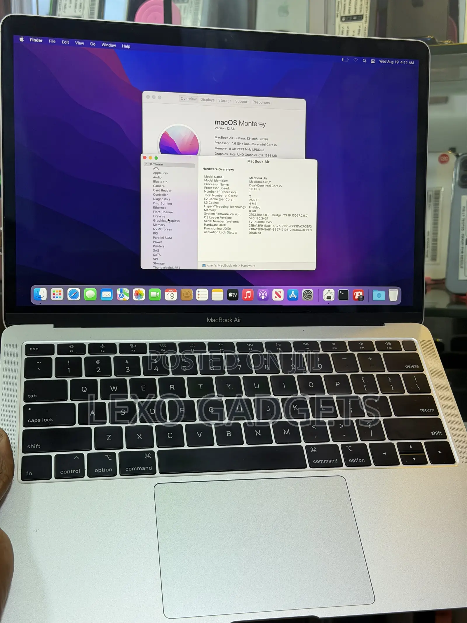 Laptop Apple MacBook Air 2019 8GB Intel Core i5 SSD 256GB