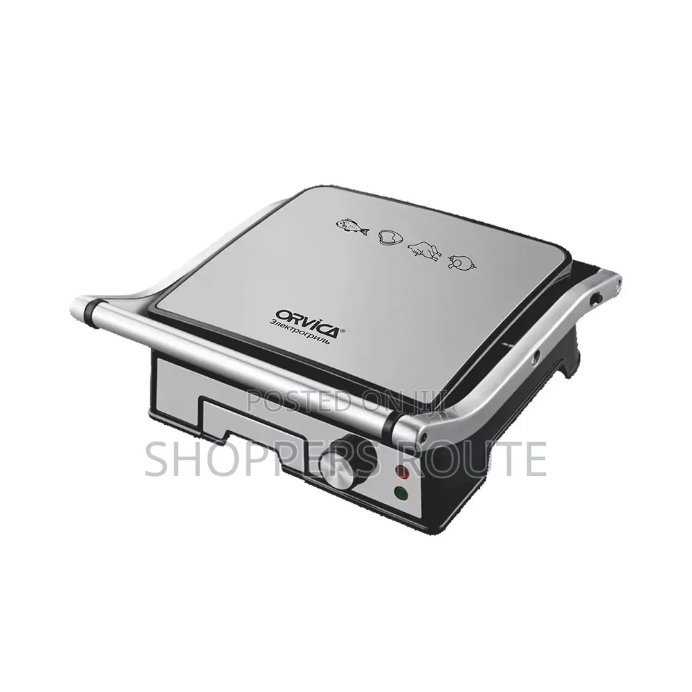 ORVICA Electric Grill Pan Non-Stick Stainless Steel