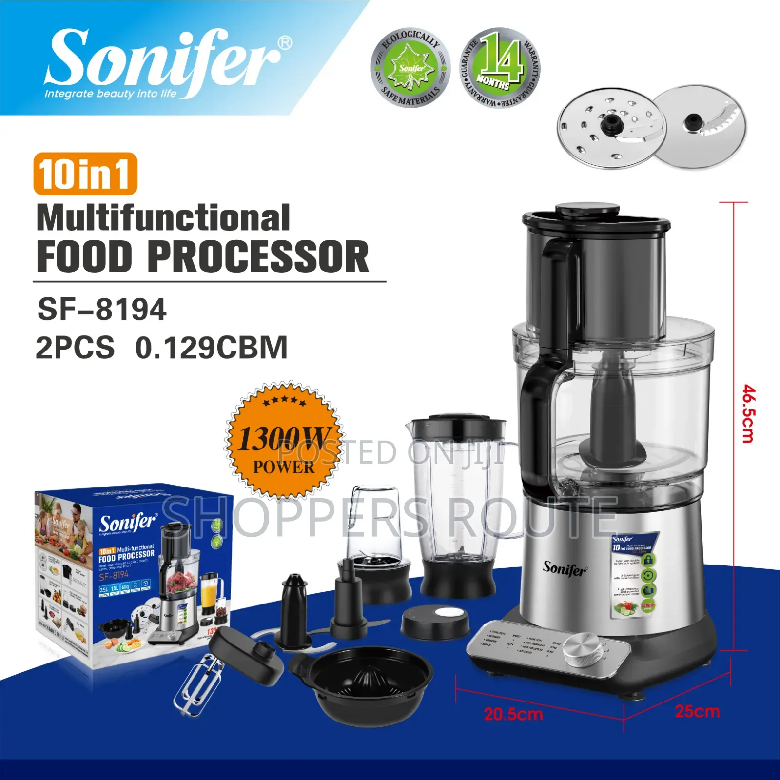 Sonifer 10 in 1 Multi Functional Food Processor Sf 8194
