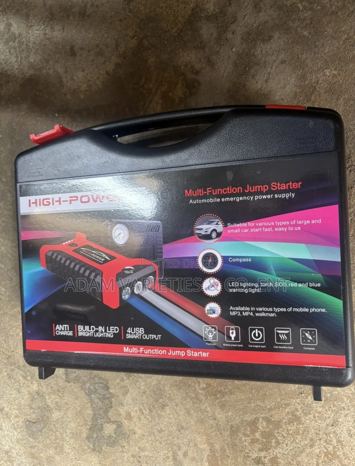 High Power Multi-Function Car Jump Starter and Air Compressor Kit