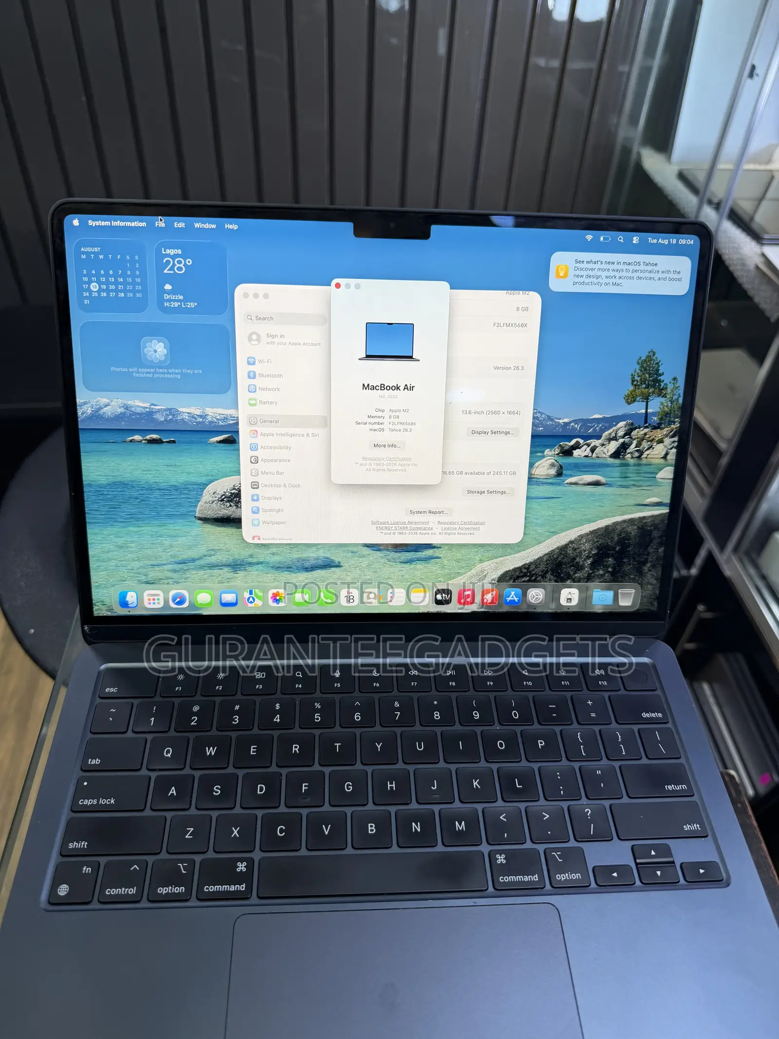 Laptop Apple MacBook Air 2022 M2 8GB Apple M2 SSD 256GB