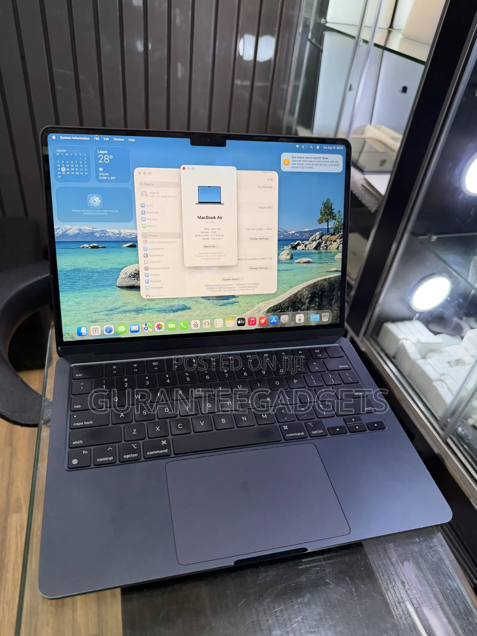 Laptop Apple MacBook Air 2022 M2 8GB Apple M2 SSD 256GB
