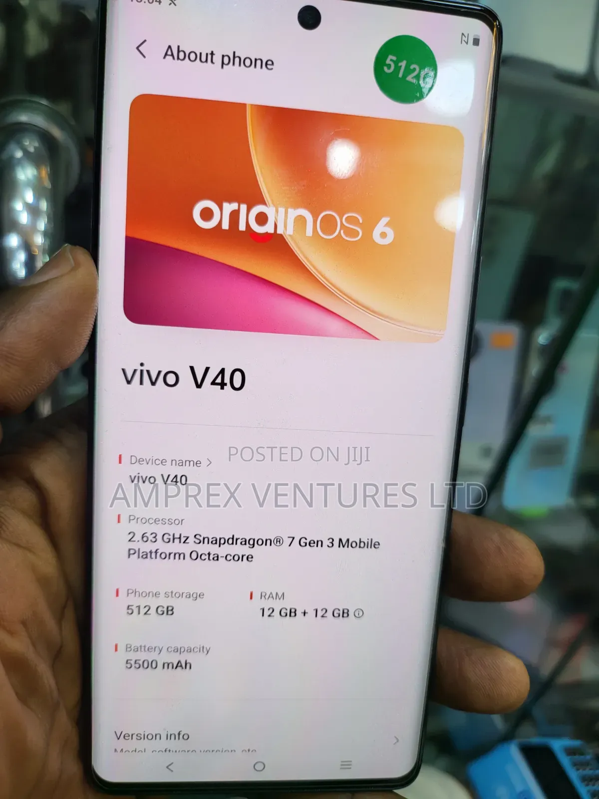 Vivo V40 5G 512 GB Gray