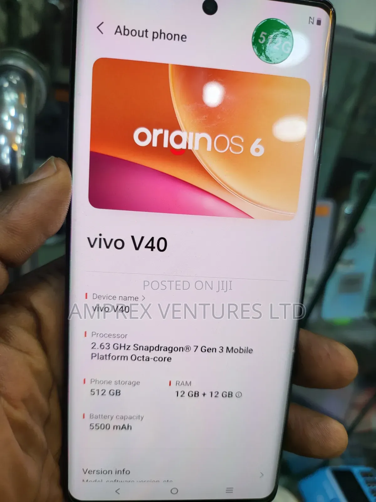 Vivo V40 5G 512 GB Gray