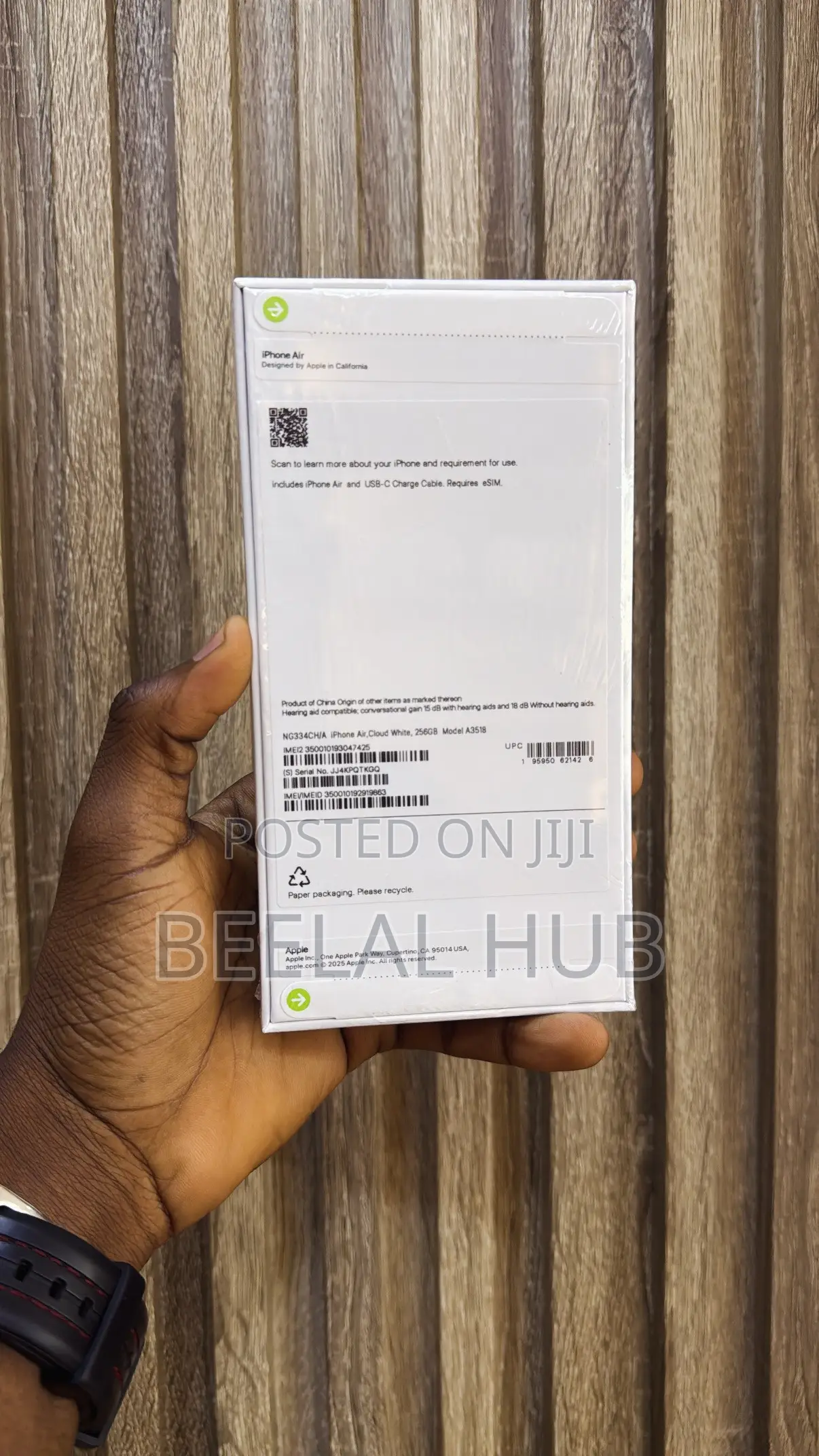 New Apple iPhone Air 256 GB White