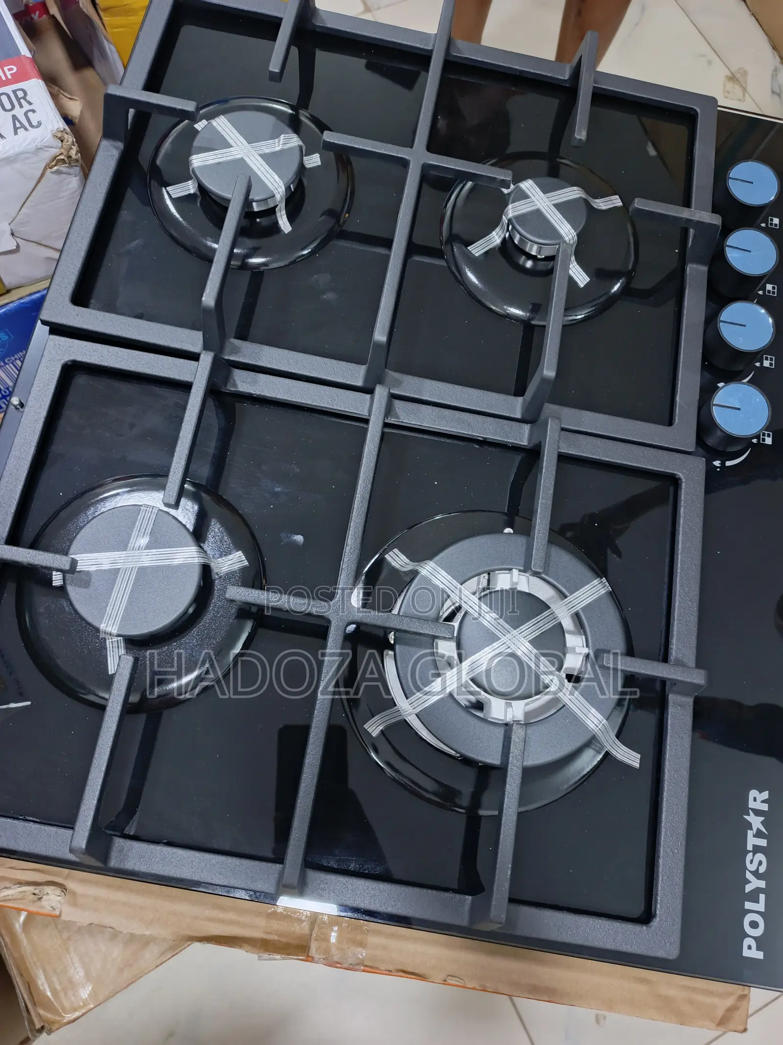 Polystar Four-Burner Gas Hob –Cooker for Boiling, and Simmering