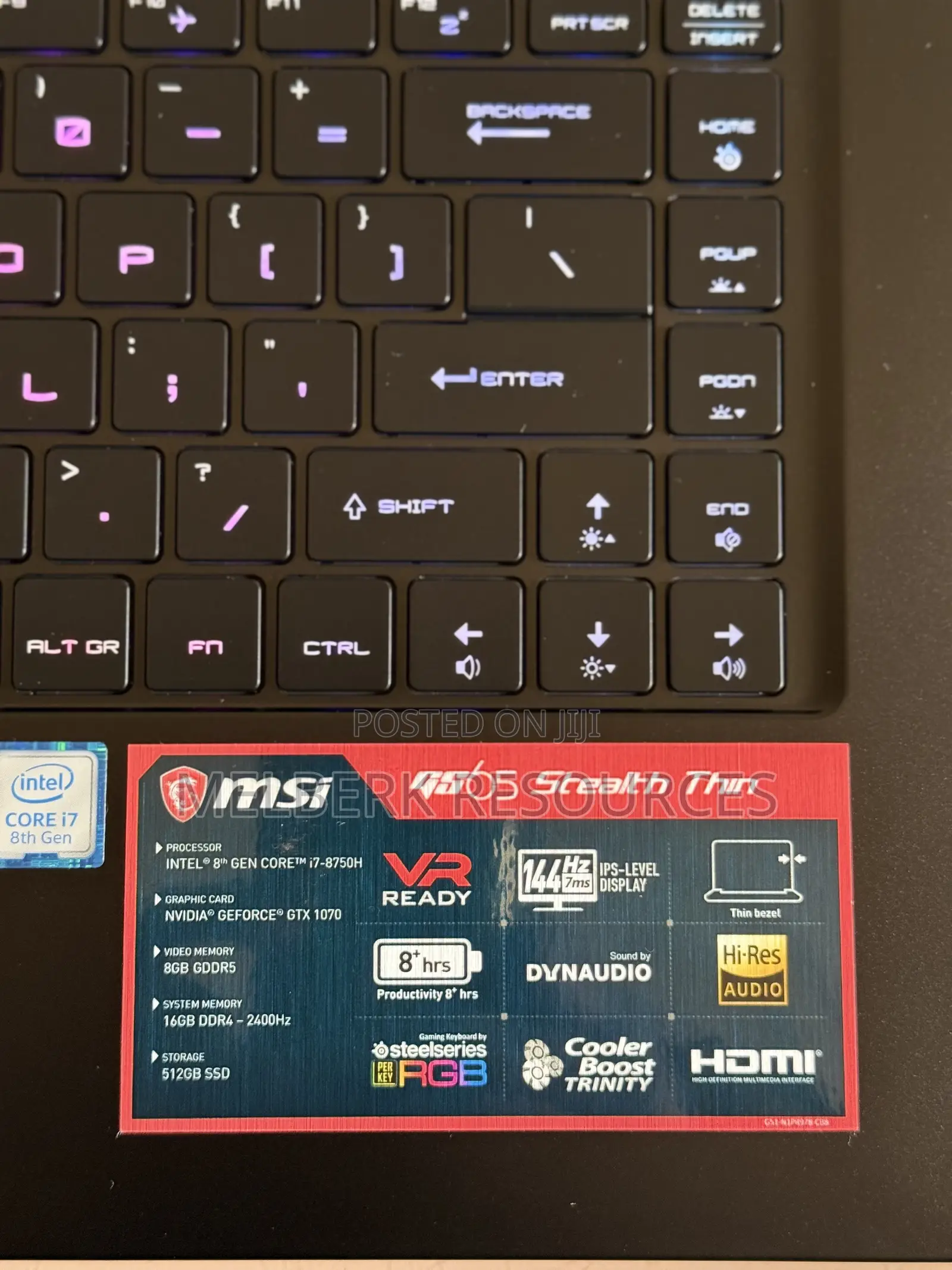 Laptop MSI GS65 Stealth Thin 8RE 16GB Intel Core i7 SSD 512GB
