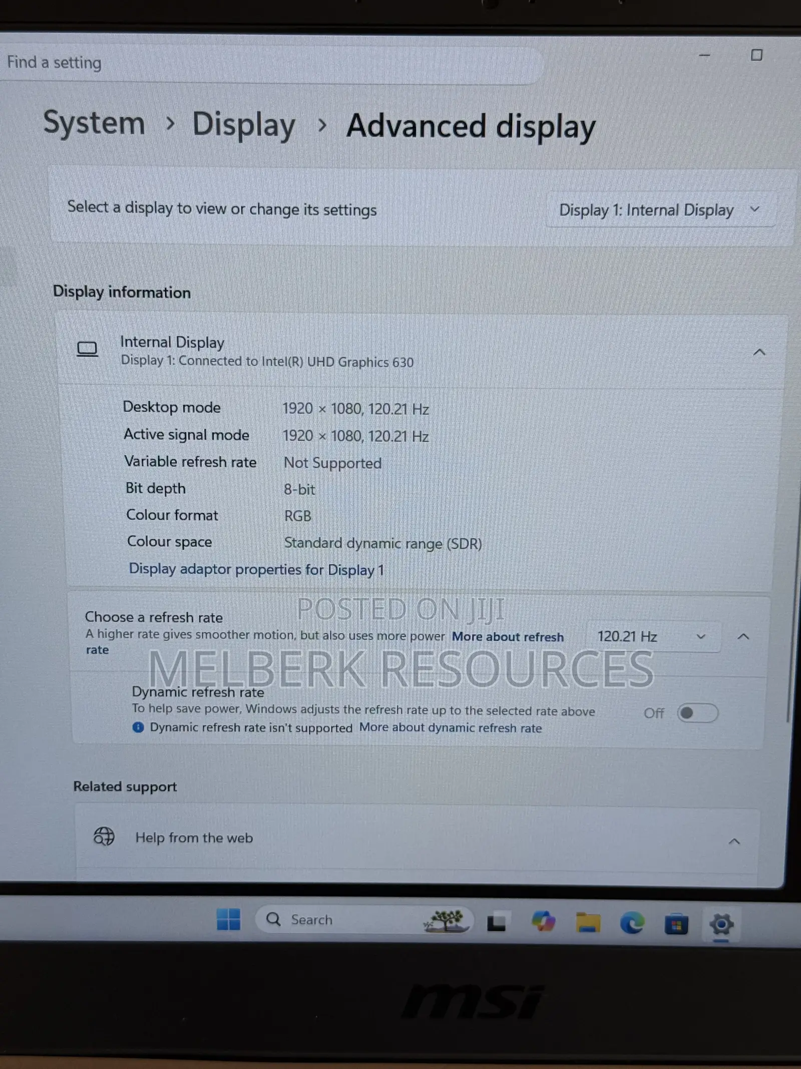 Laptop MSI GS65 Stealth Thin 8RE 16GB Intel Core i7 SSD 512GB