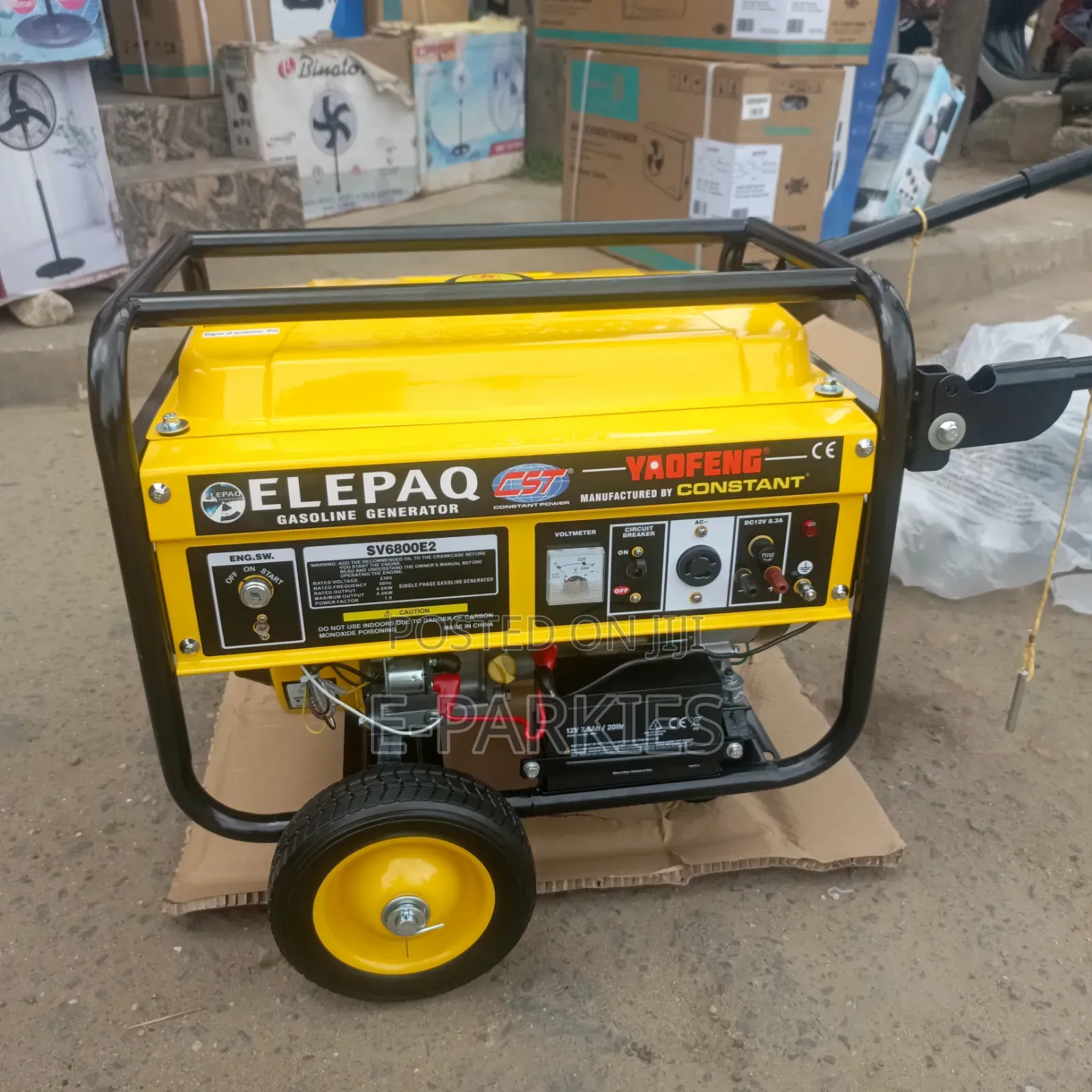Elepaq Generator 4.5kva Key Start and Tyre Sv6800e2