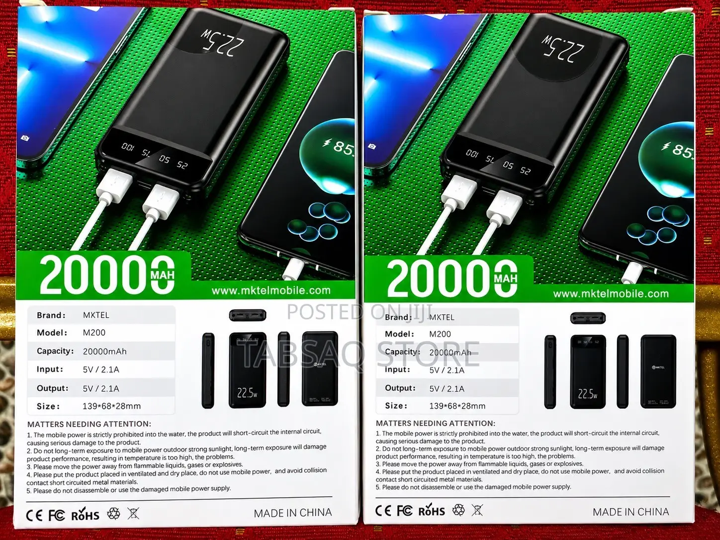 Mktel M200 20,000mah Power Bank 22.5w High-Speed Fast Charging