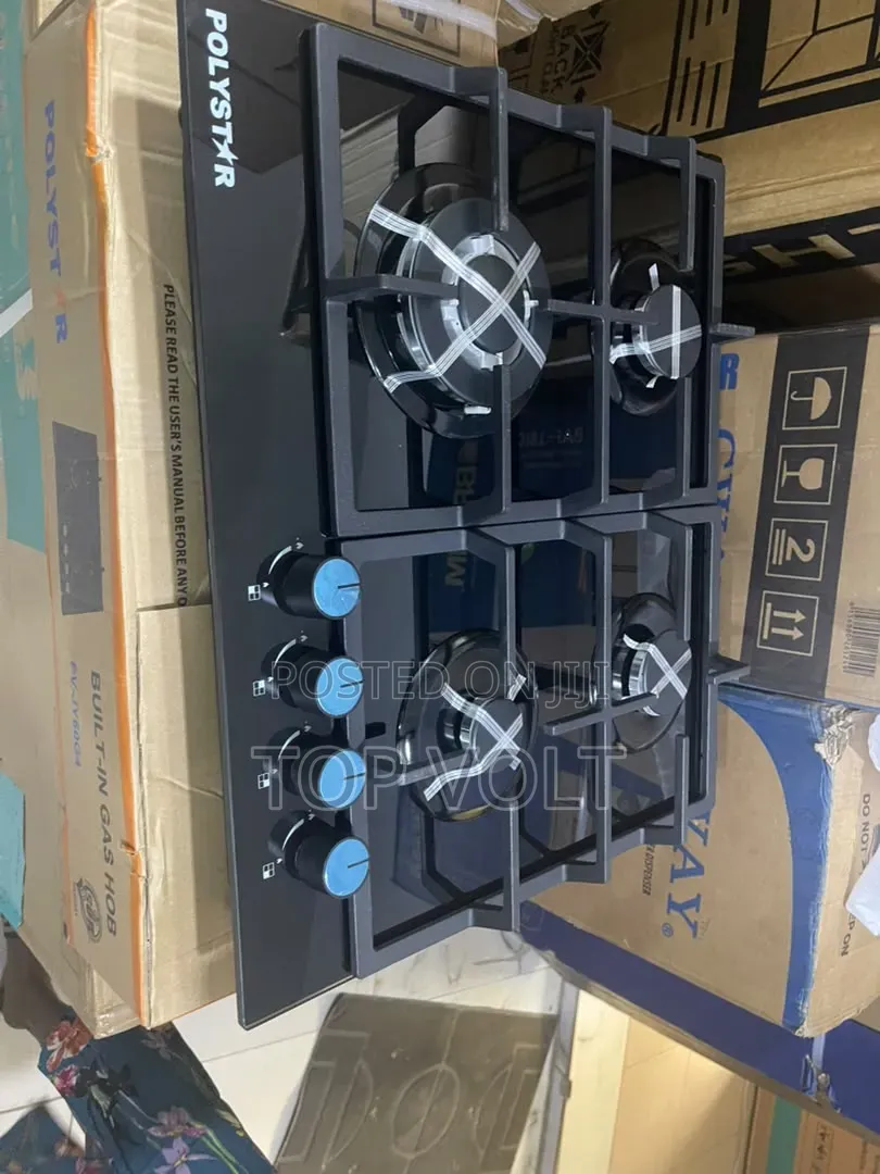 Polystar 4 Burner Gas Cooker Hob
