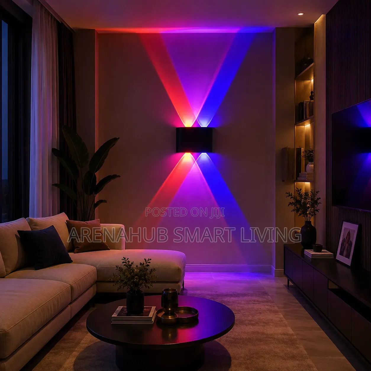LED Wall Light Wireless RGB Dimmable With Remote Control, Indoor 4 W