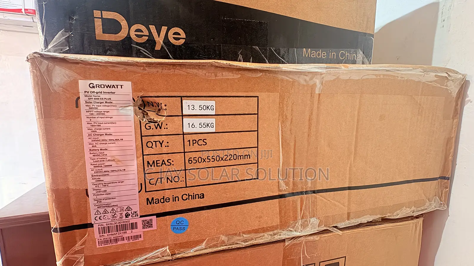 Brand New Growatt Solar Inverter 6kva 48volts