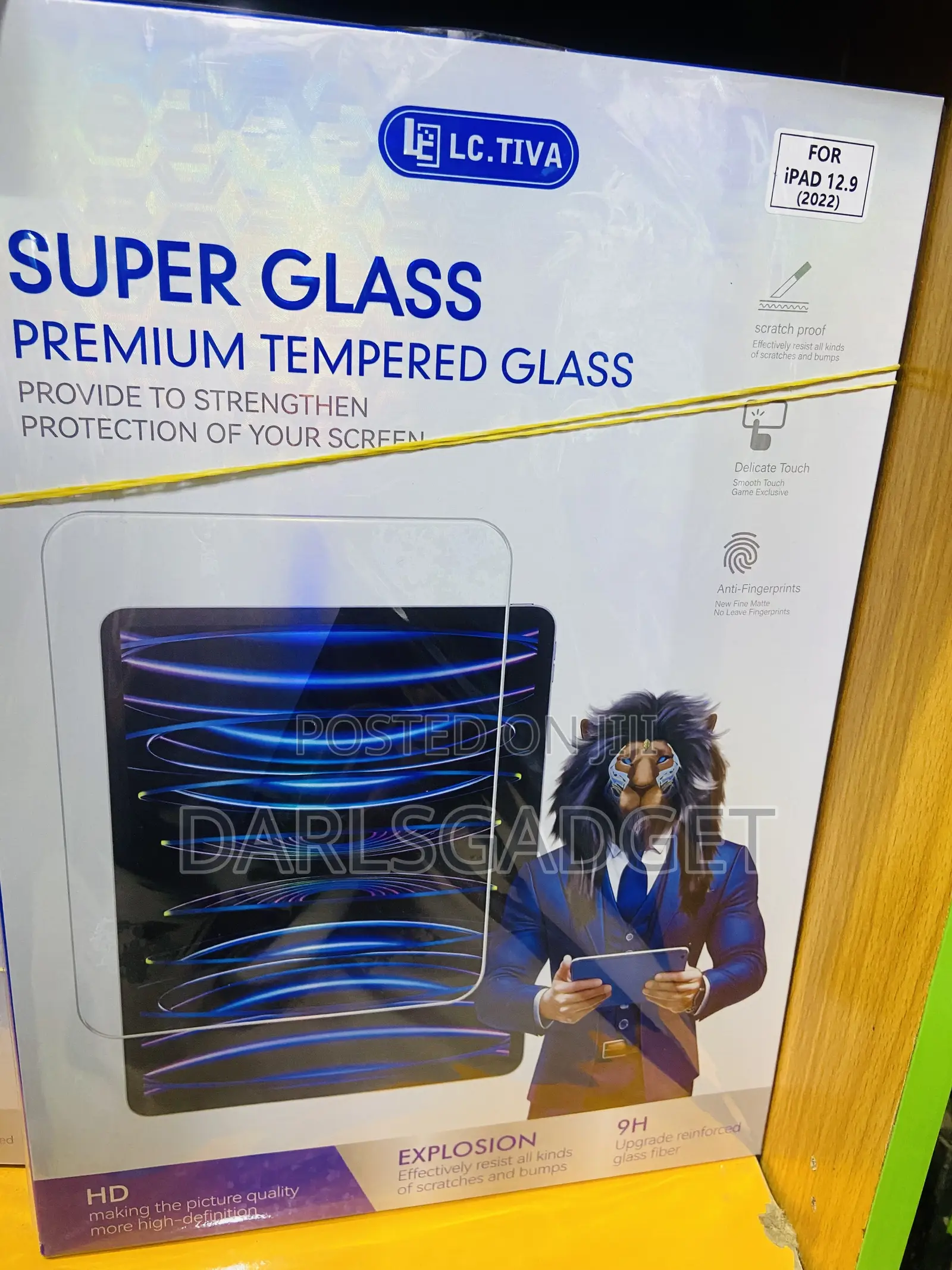 LC.TIVA Super 9H Tempered Screen Protector for iPad 12.9/A16/Air 18