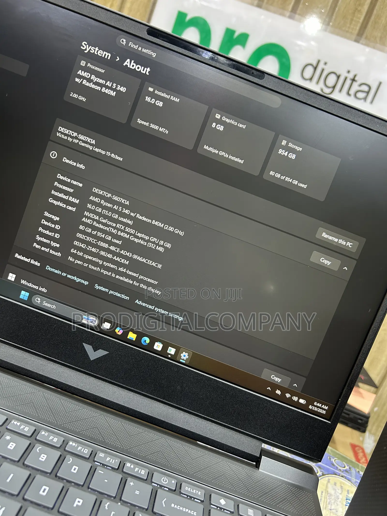 Laptop HP Victus 15 16GB AMD Ryzen 5 SSD 1T