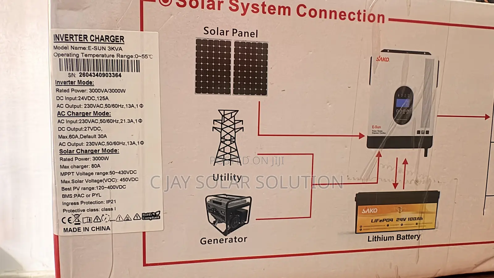 Brand New Sako Solar Inverter 2kva 12volts