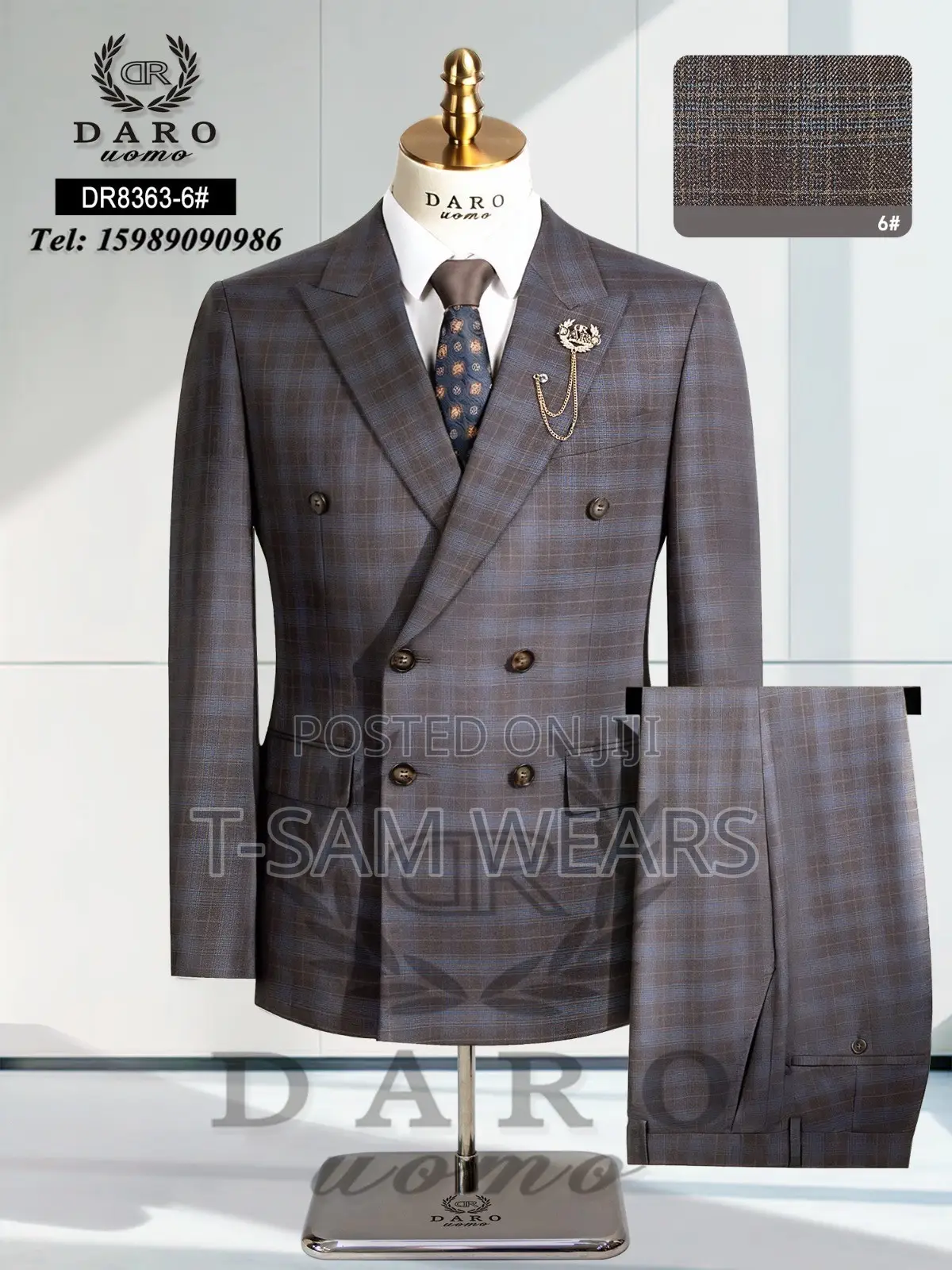 Daro Checkers Double Breasted Suit