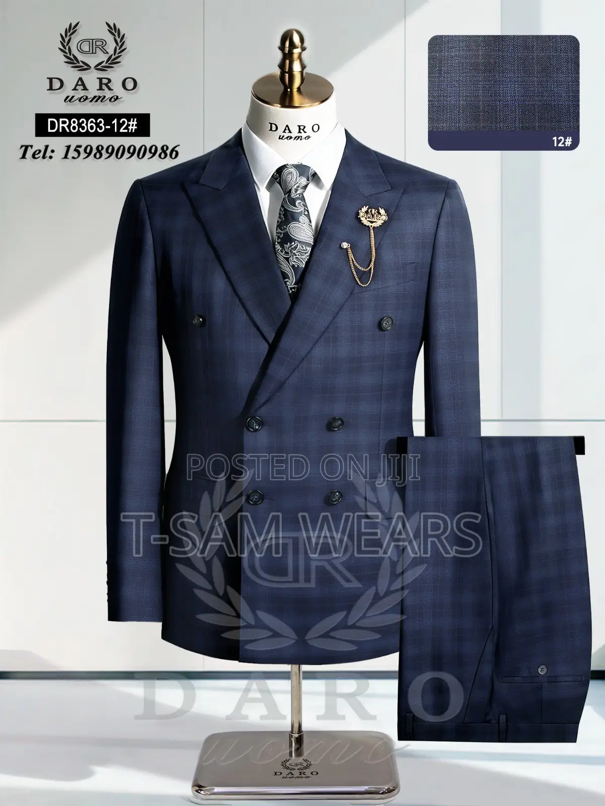 Daro Checkers Double Breasted Suit