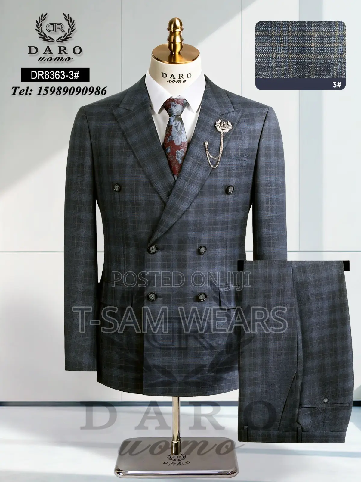 Daro Checkers Double Breasted Suit
