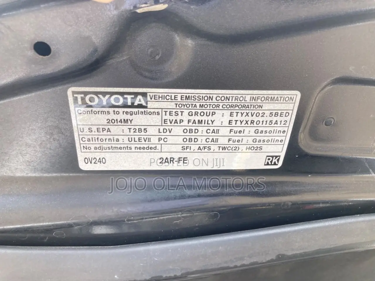 Toyota Camry 2014 Black