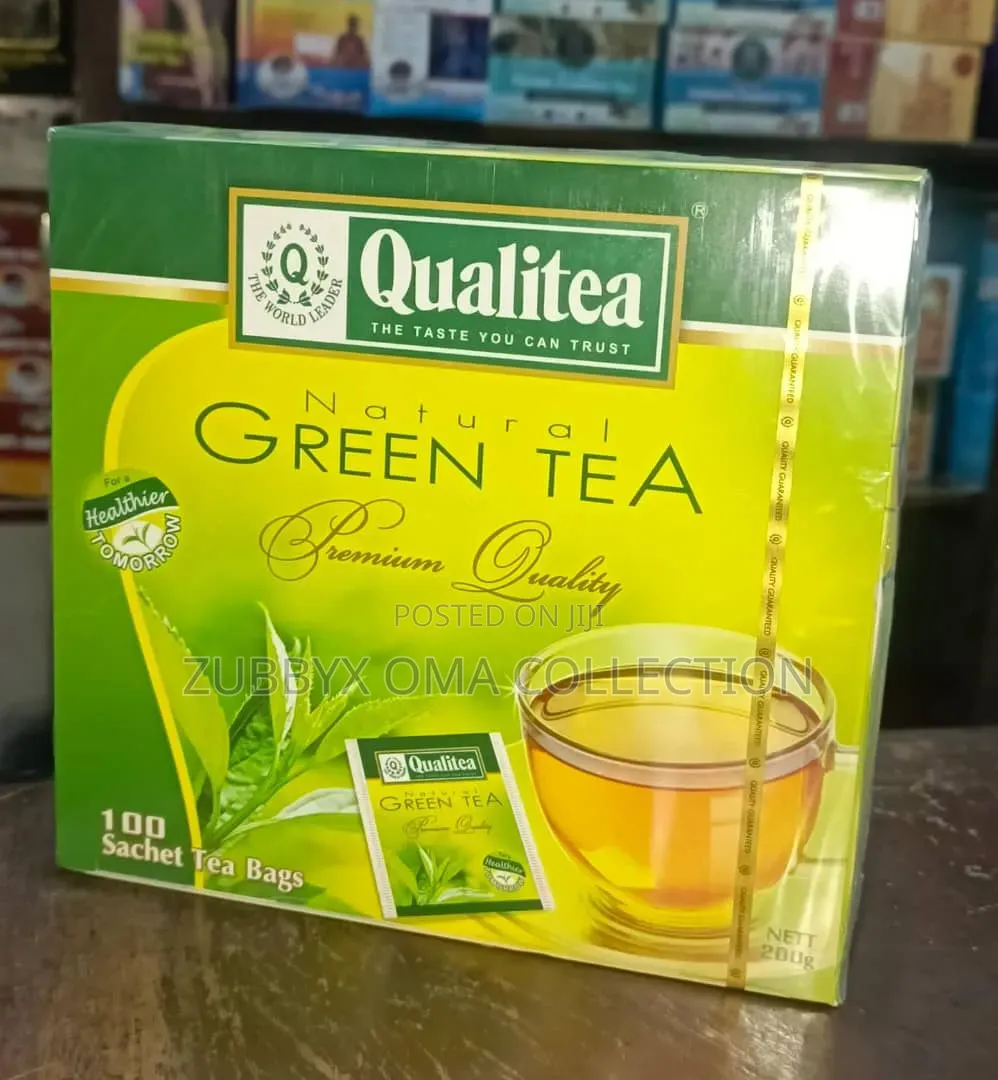 Qualitea Natural Green Tea Premium Sachet Tea Bags - 100 Pack - 50g