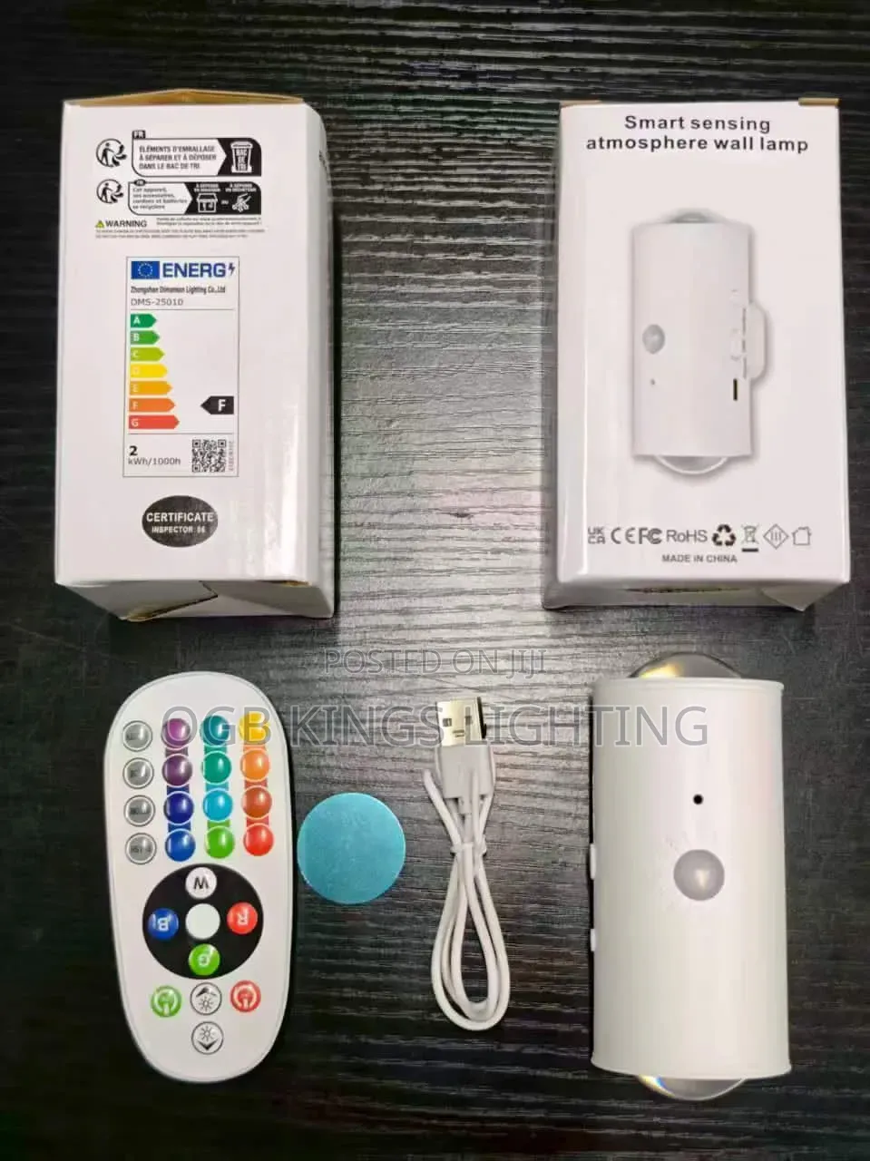 16 Color Night Light Rechargeable Magnetic Wall Lamp