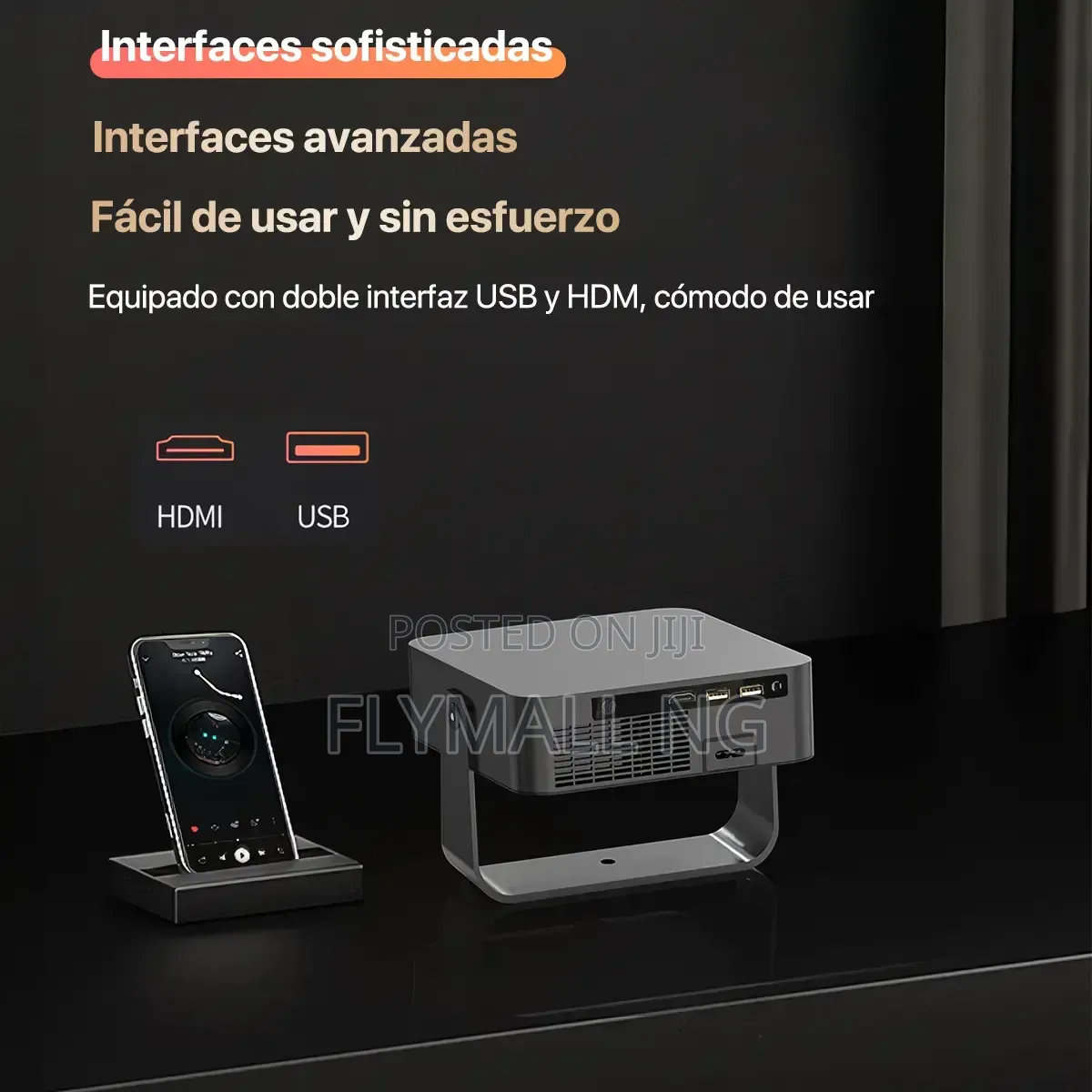 Owlenz SD200 Smart Projector Android 12 + 100-Inch Reflective Screen